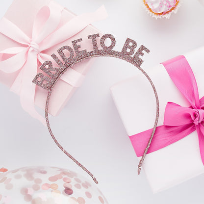Rose Gold Bride to Be Glitter Headband