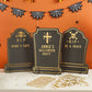 Gravestone Custom Signs with Gold Sticker Sheets