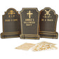 Gravestone Custom Signs with Gold Sticker Sheets
