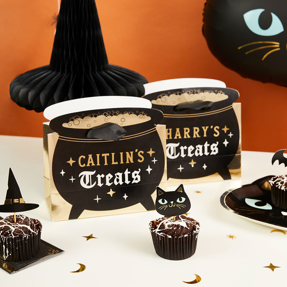 Cauldron Custom Party Bags with Gold Sticker Sheets