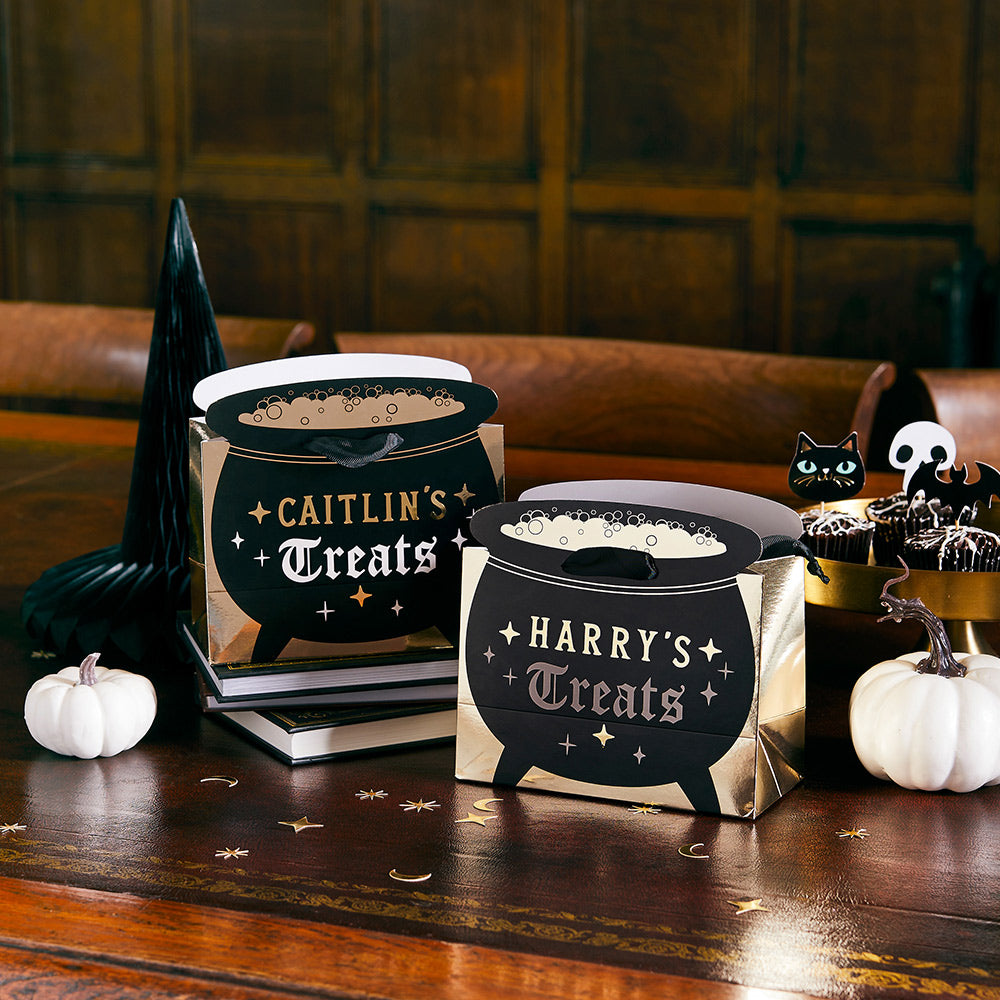 Cauldron Custom Party Bags with Gold Sticker Sheets