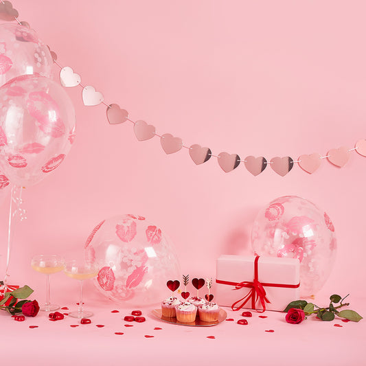 Rose Gold Heart Garland 2m