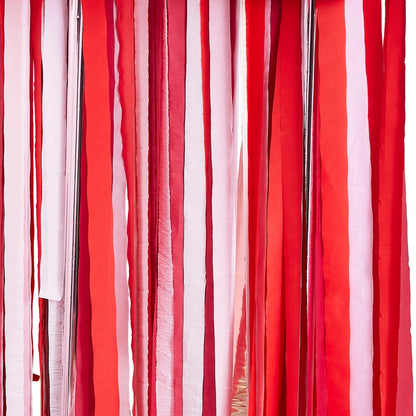 Rose Gold, Pink & Red Streamer Party Backdrop