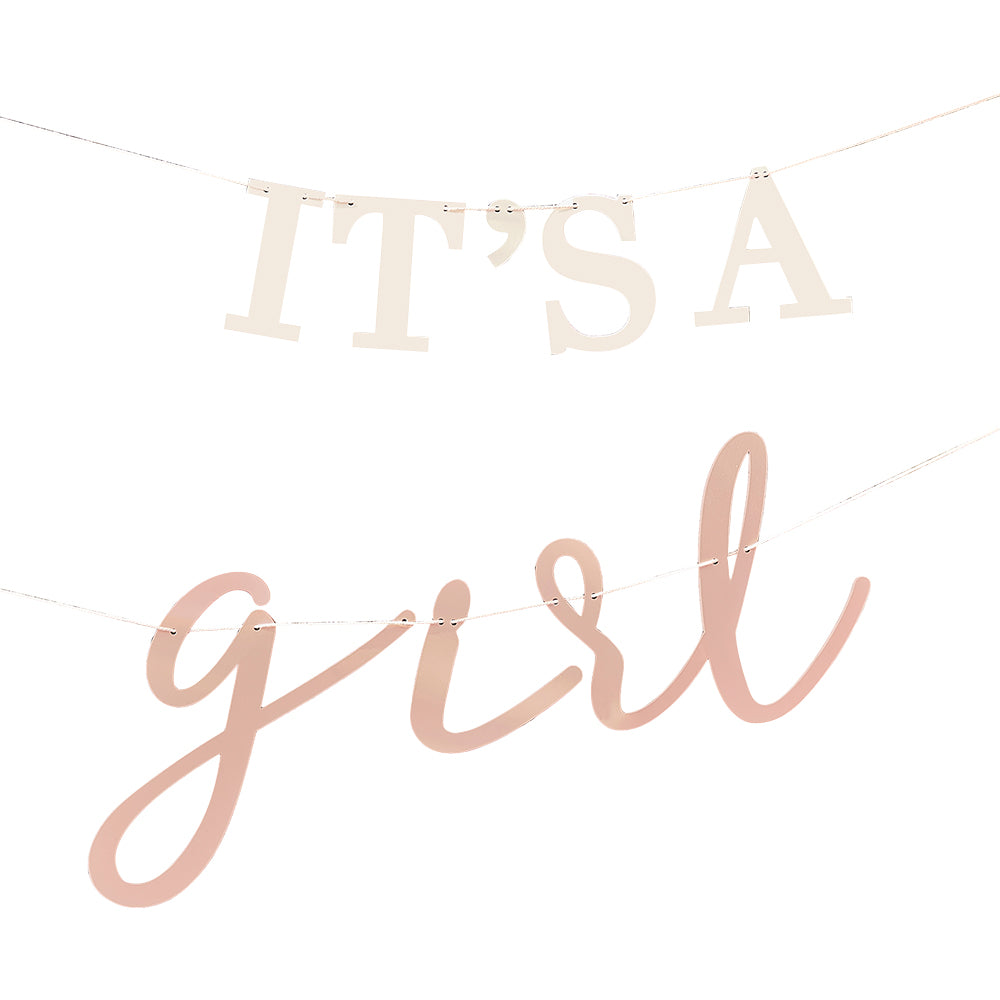 It's a Girl Baby Shower Bunting