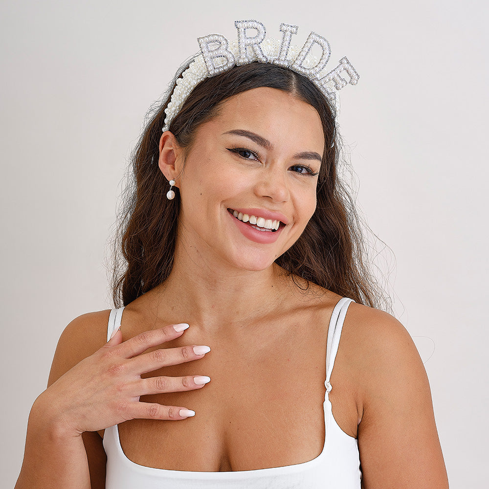 Pearl Embellished Bride Headband