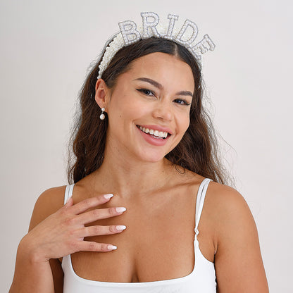 Pearl Embellished Bride Headband