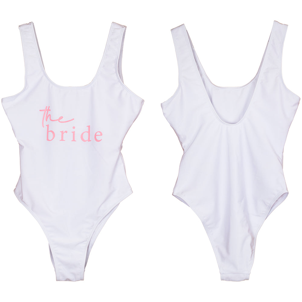 The Bride White & Pink Swimsuit - Small