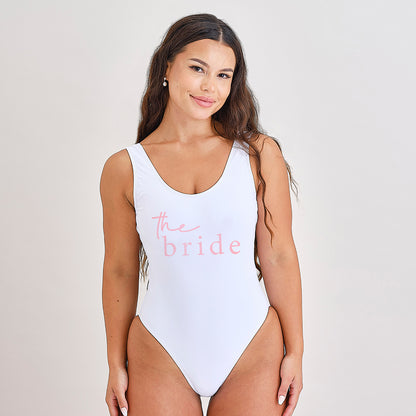The Bride White & Pink Swimsuit - Small