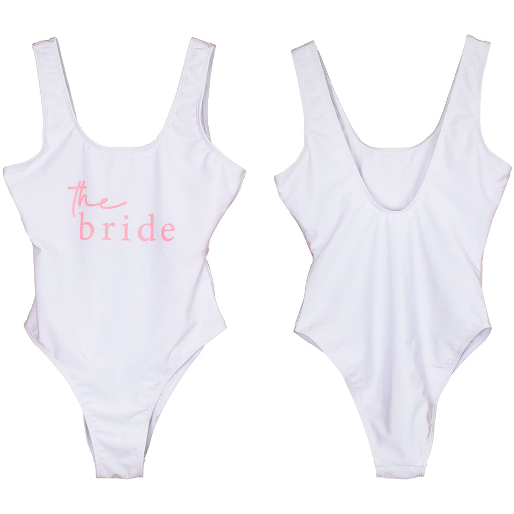 The Bride White & Pink Swimsuit - Large