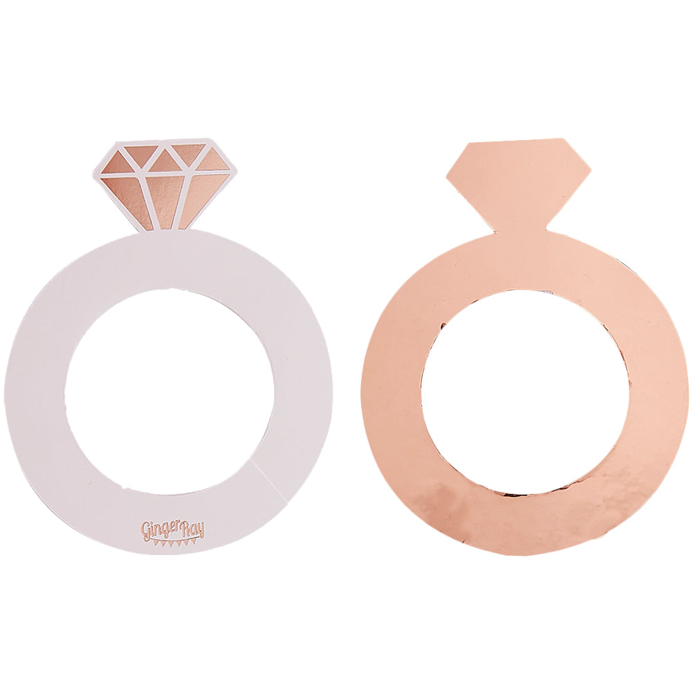 Rose Gold Ring Shaped Drink Markers