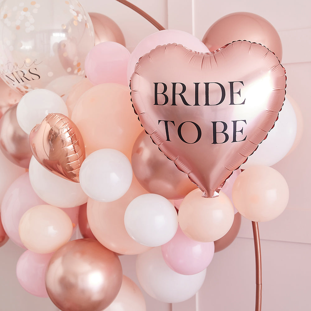 Pink, White, Peach and Rose Gold Hen Party Balloon Arch Kit