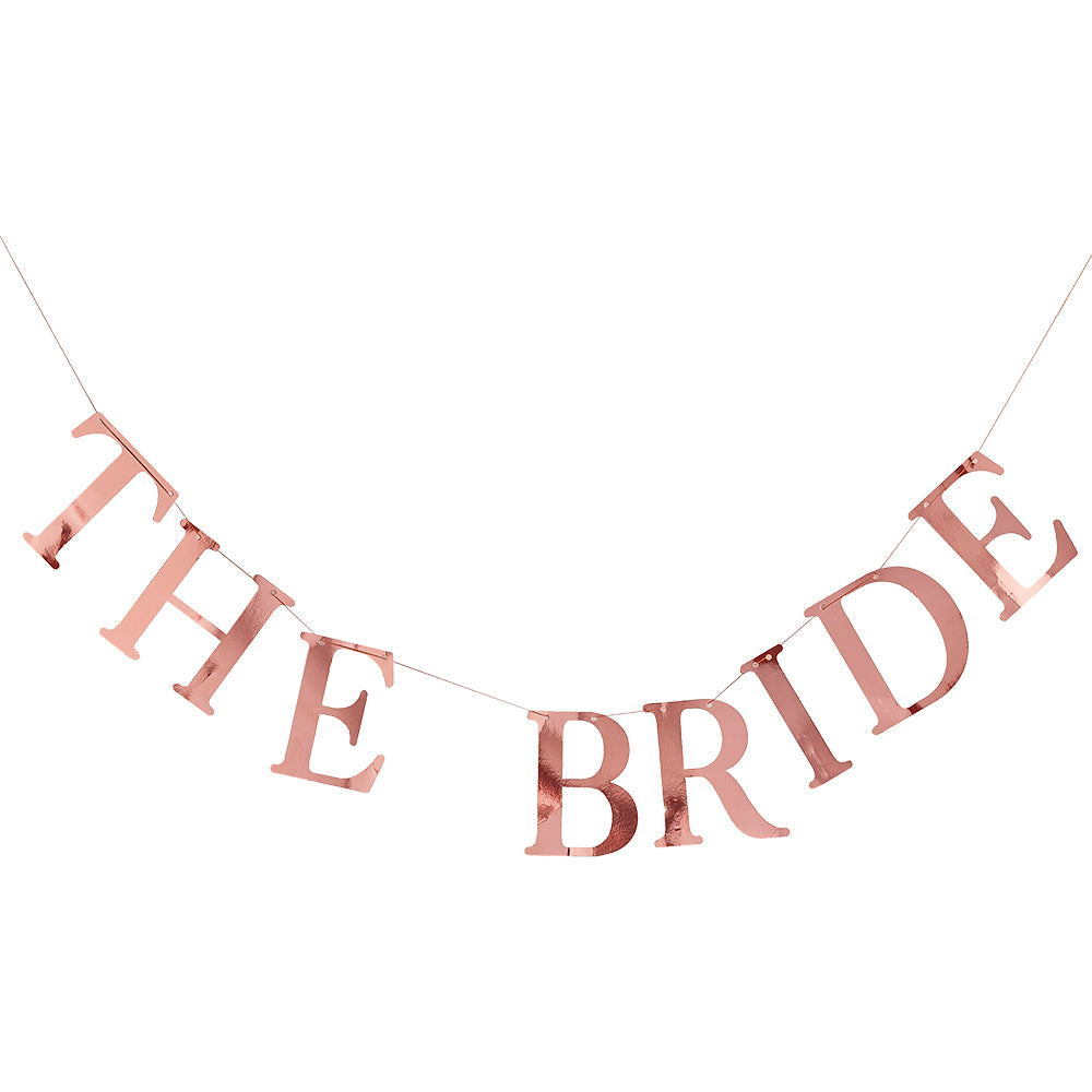 Rose Gold The Bride Hen Party Bunting with Photo Pegs