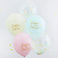Happy Easter Confetti & Pastel Balloons