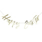 Gold Happy Easter Bunting Banner