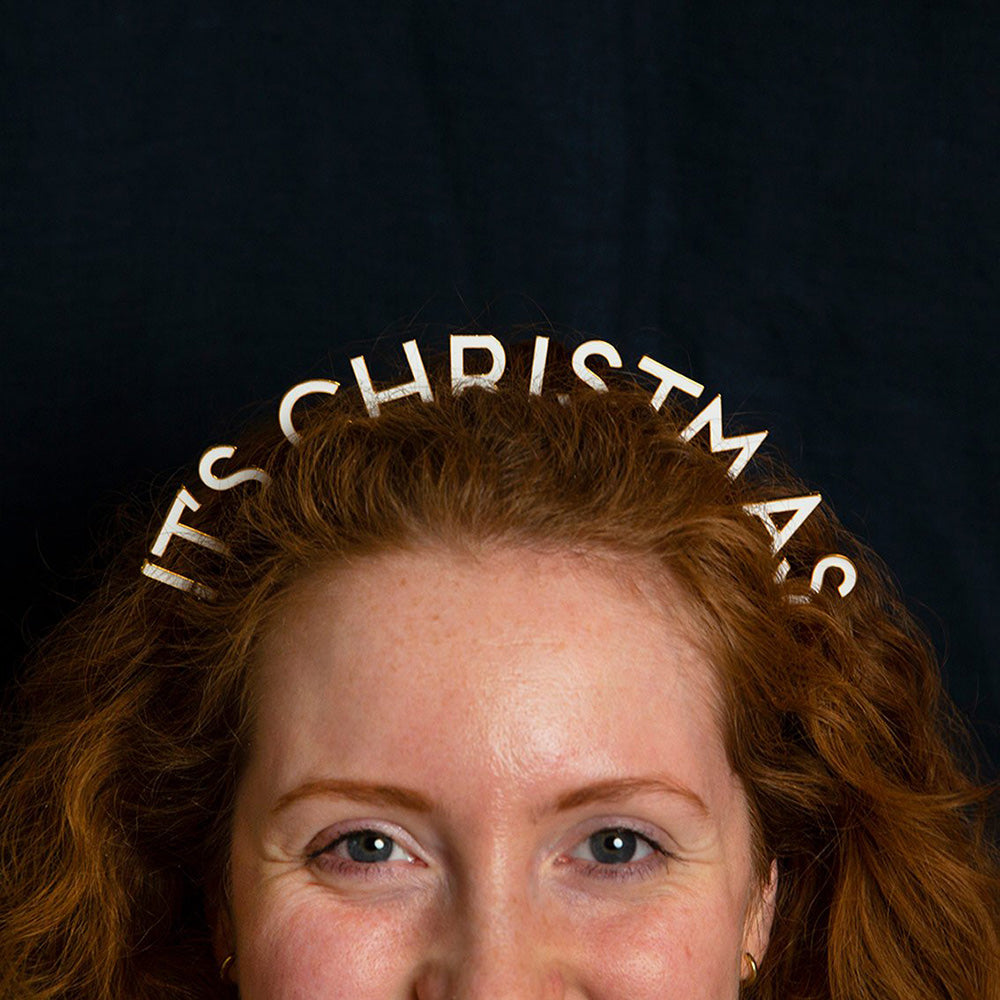 Headturners White It'S Christmas Headband