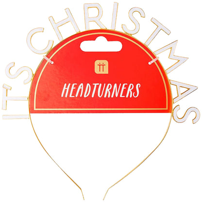 Headturners White It'S Christmas Headband