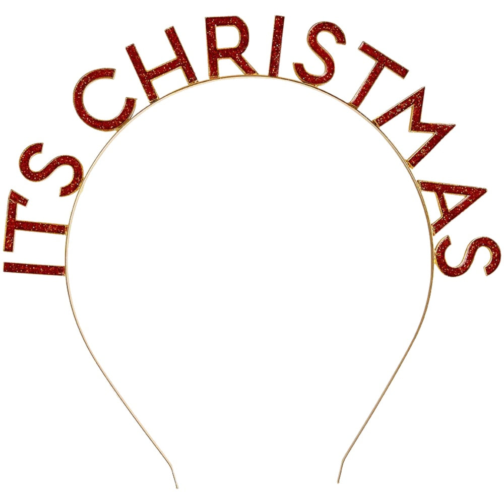Headturners Red It's Christmas Headband