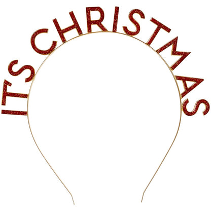 Headturners Red It's Christmas Headband
