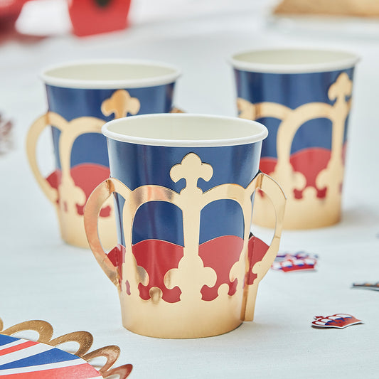 Union Jack Coronation Party Paper Cups