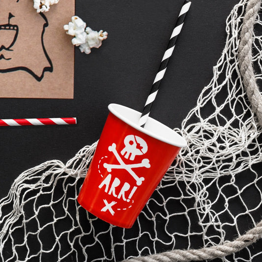 Red Pirates Party Cups