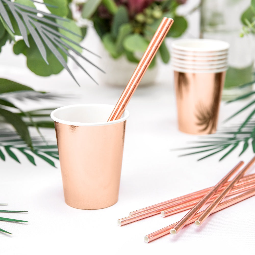 Rose Gold Paper Cups
