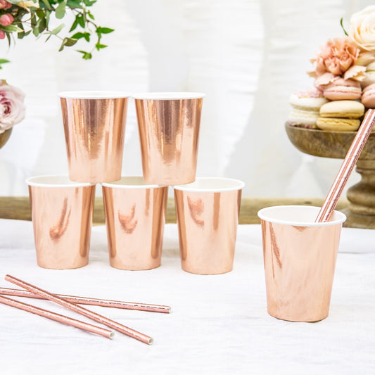Rose Gold Paper Cups