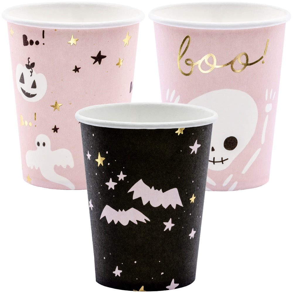 Halloween Boo Mixed Paper Cups