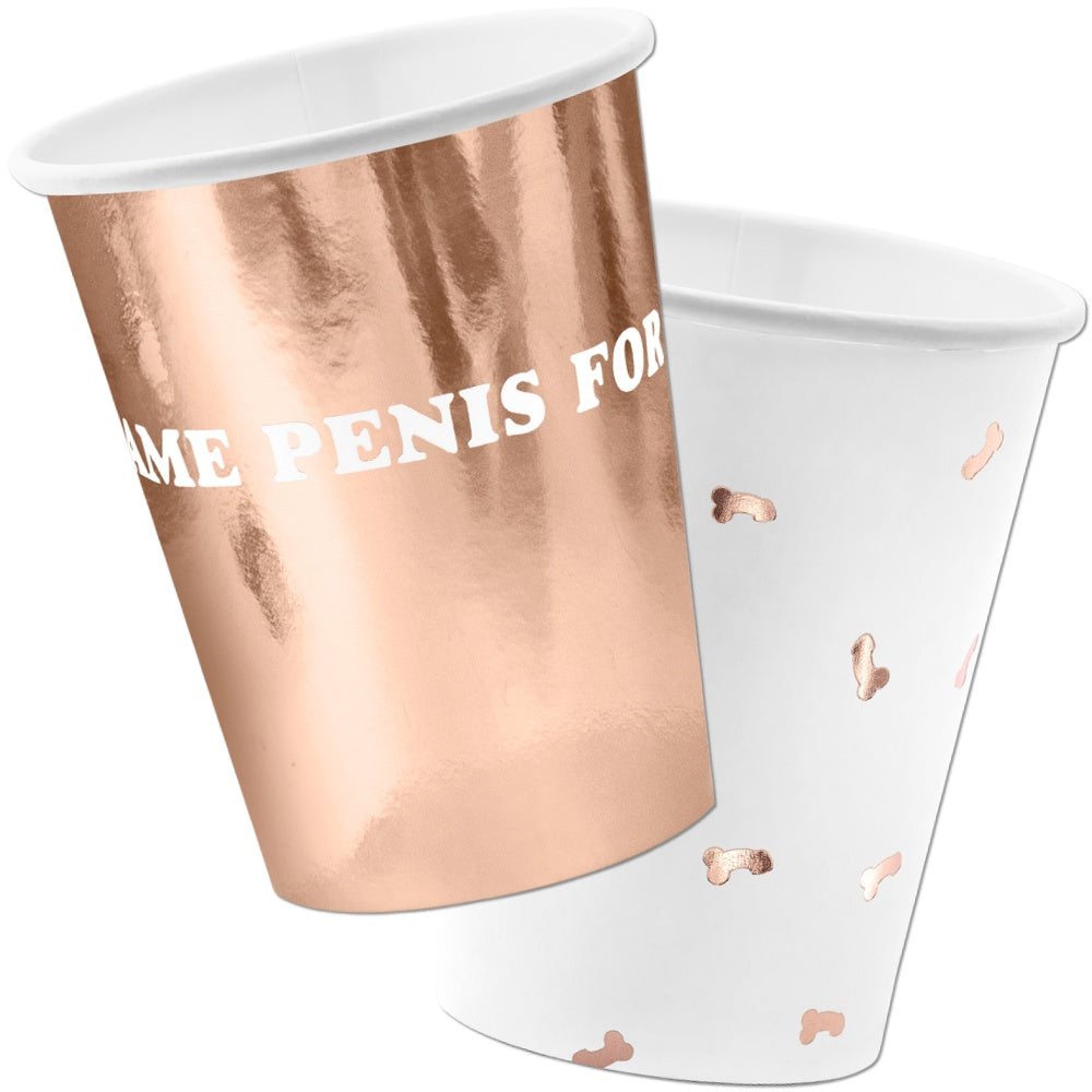 Rose Gold Same Penis Forever Paper Cups