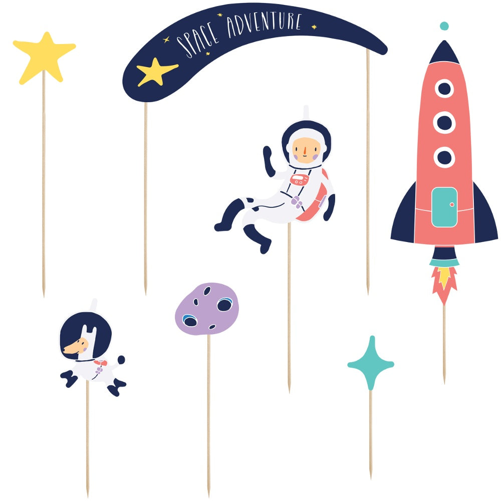 Space Party Cake Toppers