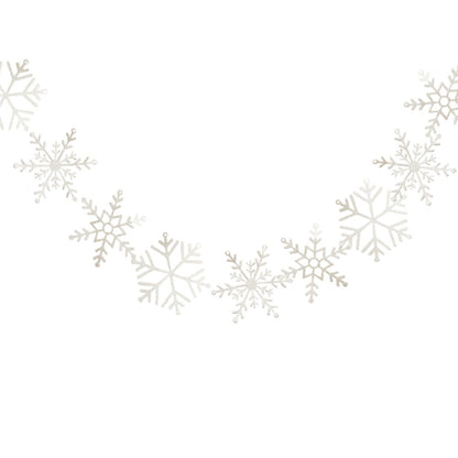 Glitter Snowflake Christmas Garland Decoration