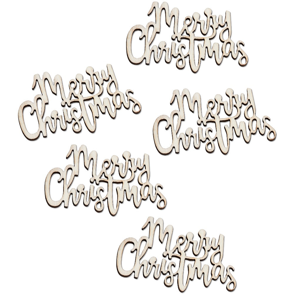 Wooden Merry Christmas Table Confetti