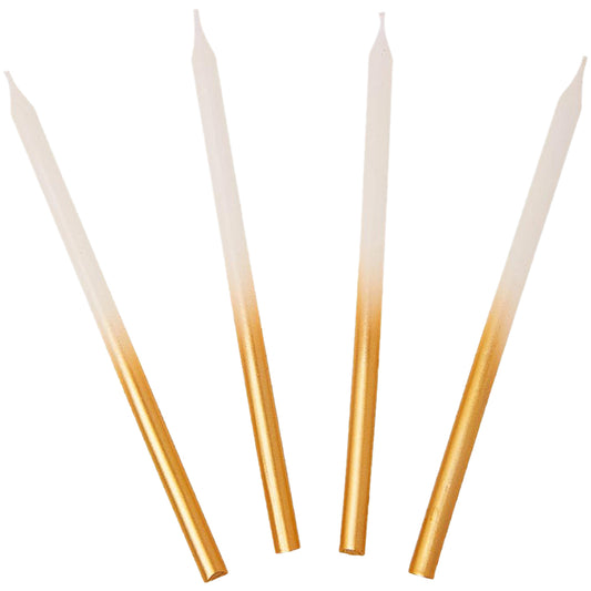 Luxe White and Gold Candles