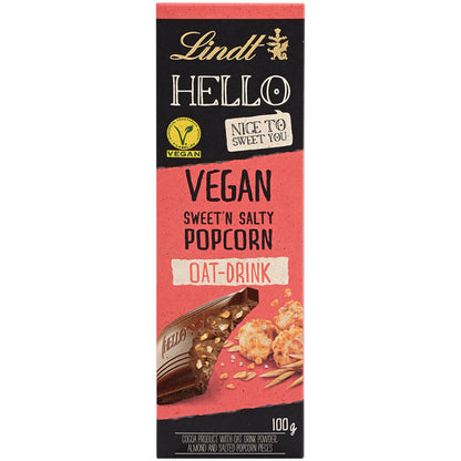 Lindt Hello Vegan Sweet & Salty Popcorn Chocolate Bar