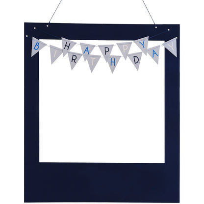 Customisable Blue Happy Birthday Photobooth Frame