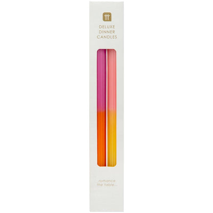 Marble 2 Tone Ombre Pink Dinner Candles