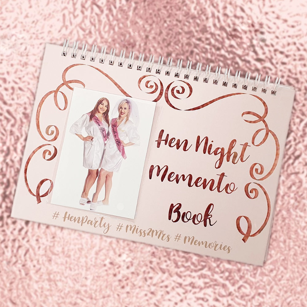 Rose Gold Hen Do Memento Book
