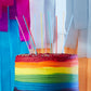 Tall Multi-coloured Birthday Cake Candles