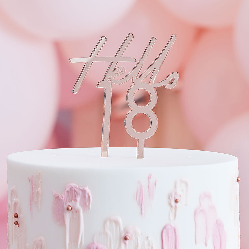 Hello 18 Birthday Cake Topper