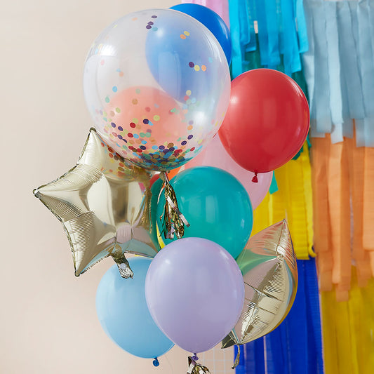 Rainbow Party Mixed Balloon Bundle