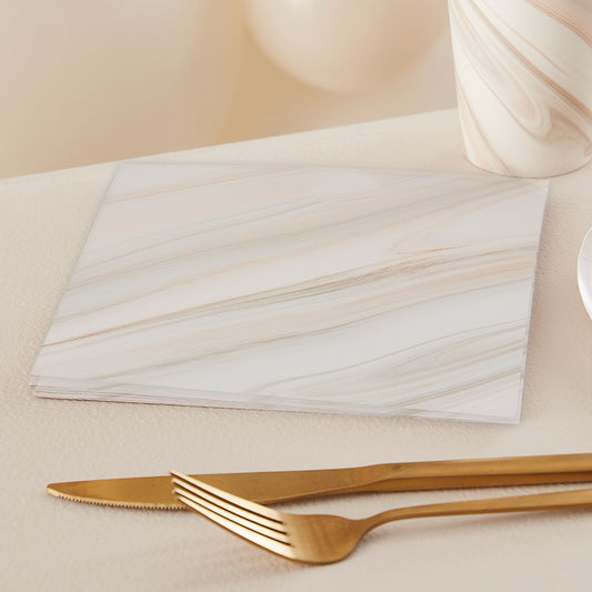 Natural Marble Print Paper Napkins