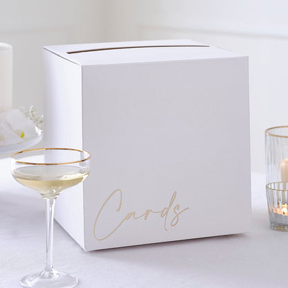 Gold Foiled Wedding Card Box