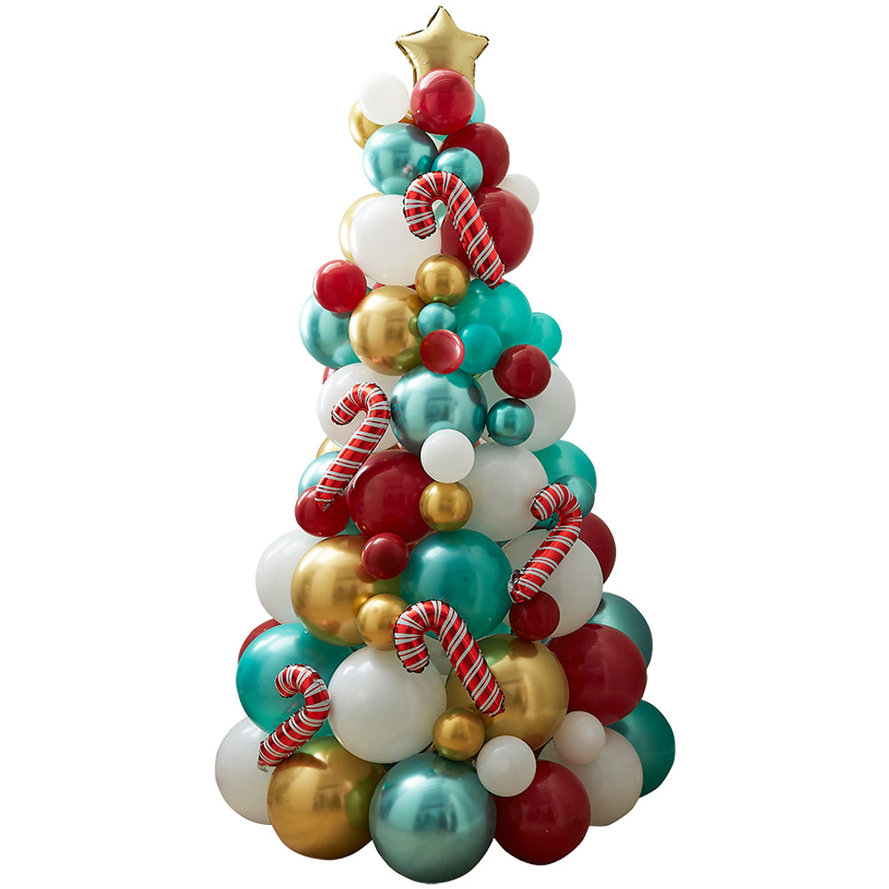 Novelty Candy Cane Balloon Christmas Tree