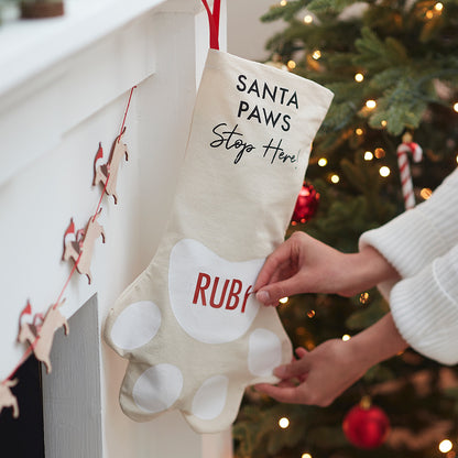 Customisable Dog Christmas Stocking