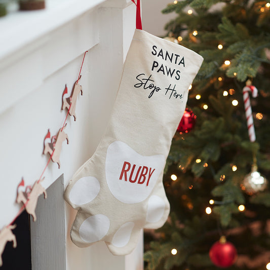 Customisable Dog Christmas Stocking