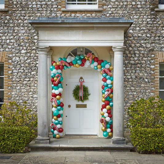 Novelty Candy Cane Christmas Door Balloon Arch Kit