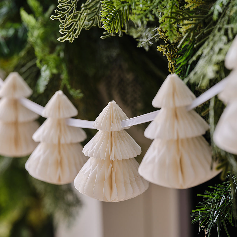 Cream Honeycomb Christmas Decorations
