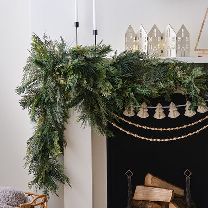 Luxe Pine and Cypress Foliage Christmas Garland