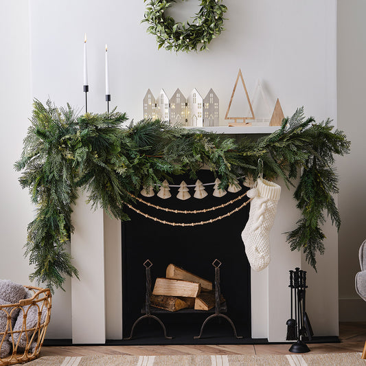 Luxe Pine and Cypress Foliage Christmas Garland