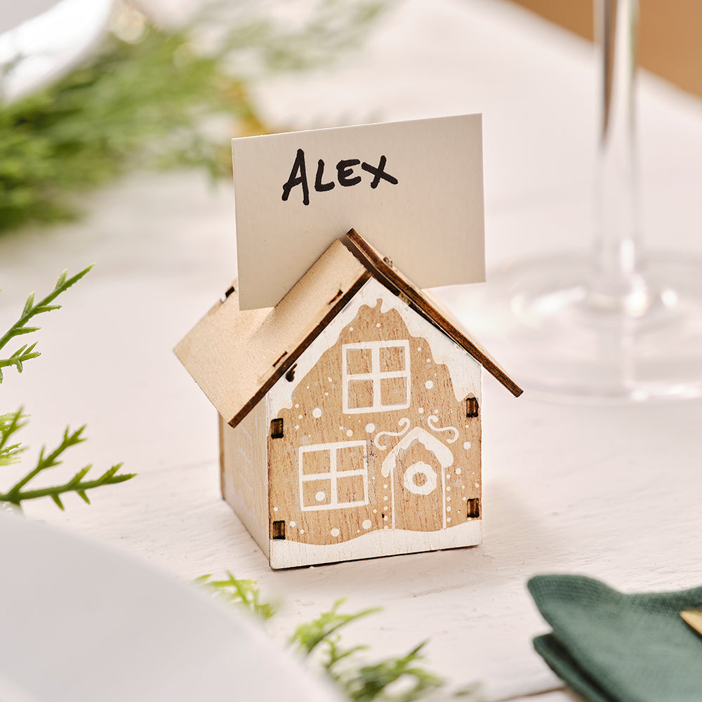 Wooden House Place Card Holders