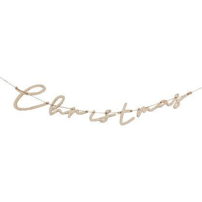 Wooden Christmas Bunting